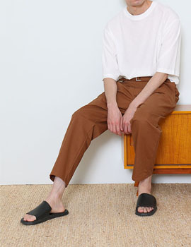out of stock  JUST B BELTED BANDING PANTS (EARTH BROWN)
